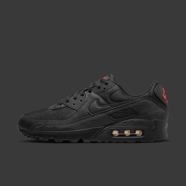 Air max 90 black sales reflective